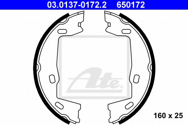 Set saboti frana, frana de mana OPEL VECTRA B Combi (31) (1996 - 2003) ATE 03.0137-0172.2 piesa NOUA