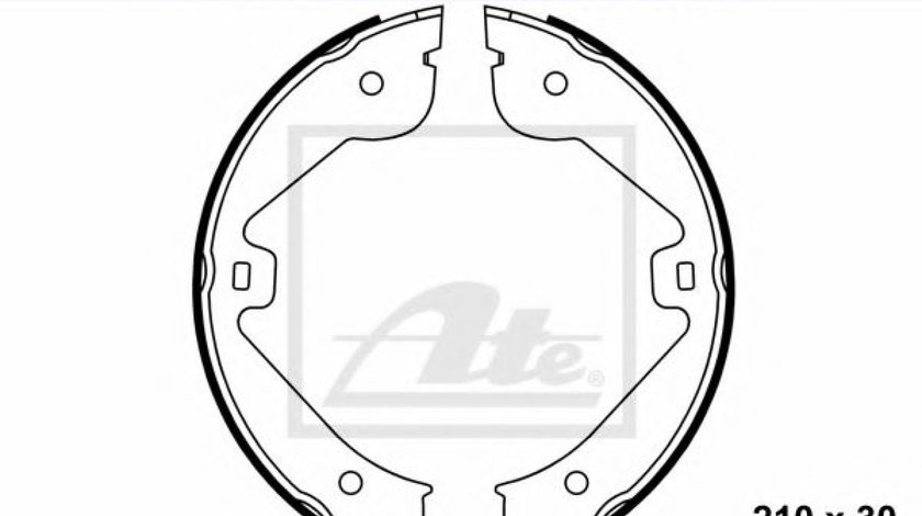 Set saboti frana, frana de mana PORSCHE CAYENNE (9PA, 955) (2002 - 2010) ATE 03.0137-0451.2 piesa NOUA