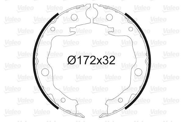 Set saboti frana, frana de mana puntea spate (564168 VALEO) NISSAN,RENAULT