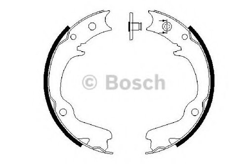 Set saboti frana, frana de mana SUBARU FORESTER (SF) (1997 - 2002) BOSCH 0 986 487 681 piesa NOUA