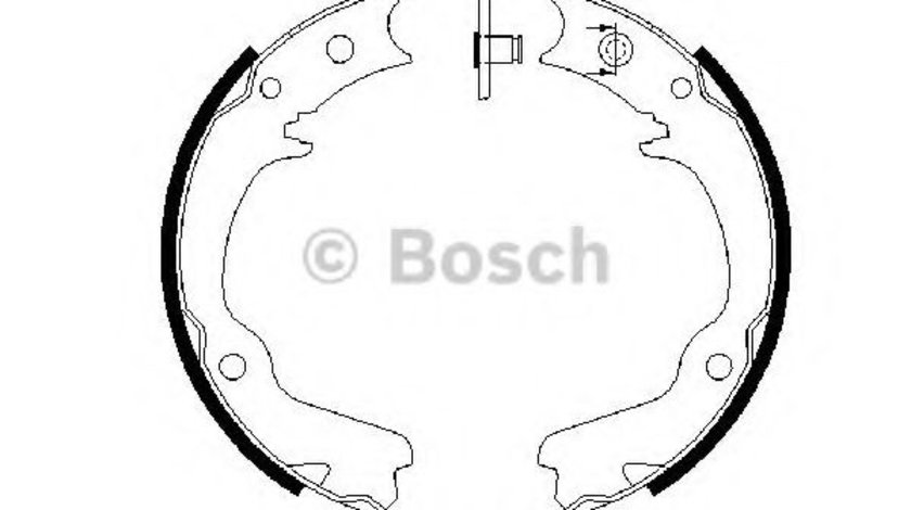 Set saboti frana, frana de mana SUBARU OUTBACK (BM, BR) (2009 - 2014) BOSCH 0 986 487 681 piesa NOUA