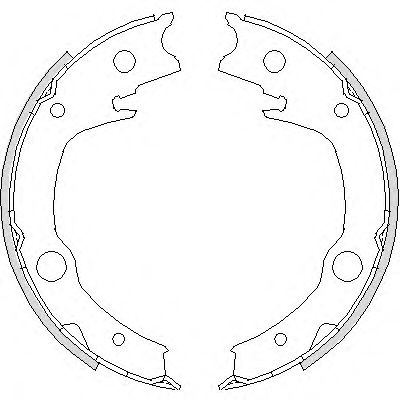 Set saboti frana, frana de mana TOYOTA AVENSIS (T25) (2003 - 2008) REMSA 4729.00 piesa NOUA