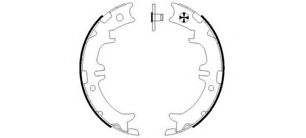 Set saboti frana, frana de mana TOYOTA RAV 4 II (CLA2, XA2, ZCA2, ACA2) (2000 - 2005) TEXTAR 91060500 piesa NOUA