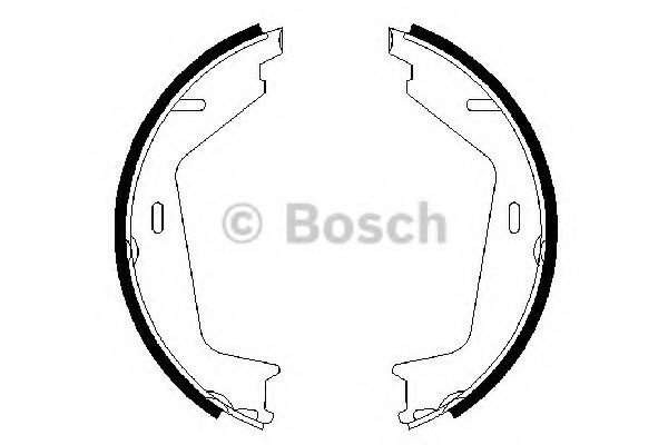 Set saboti frana, frana de mana VOLVO S80 II (AS) (2006 - 2016) BOSCH 0 986 487 623 piesa NOUA