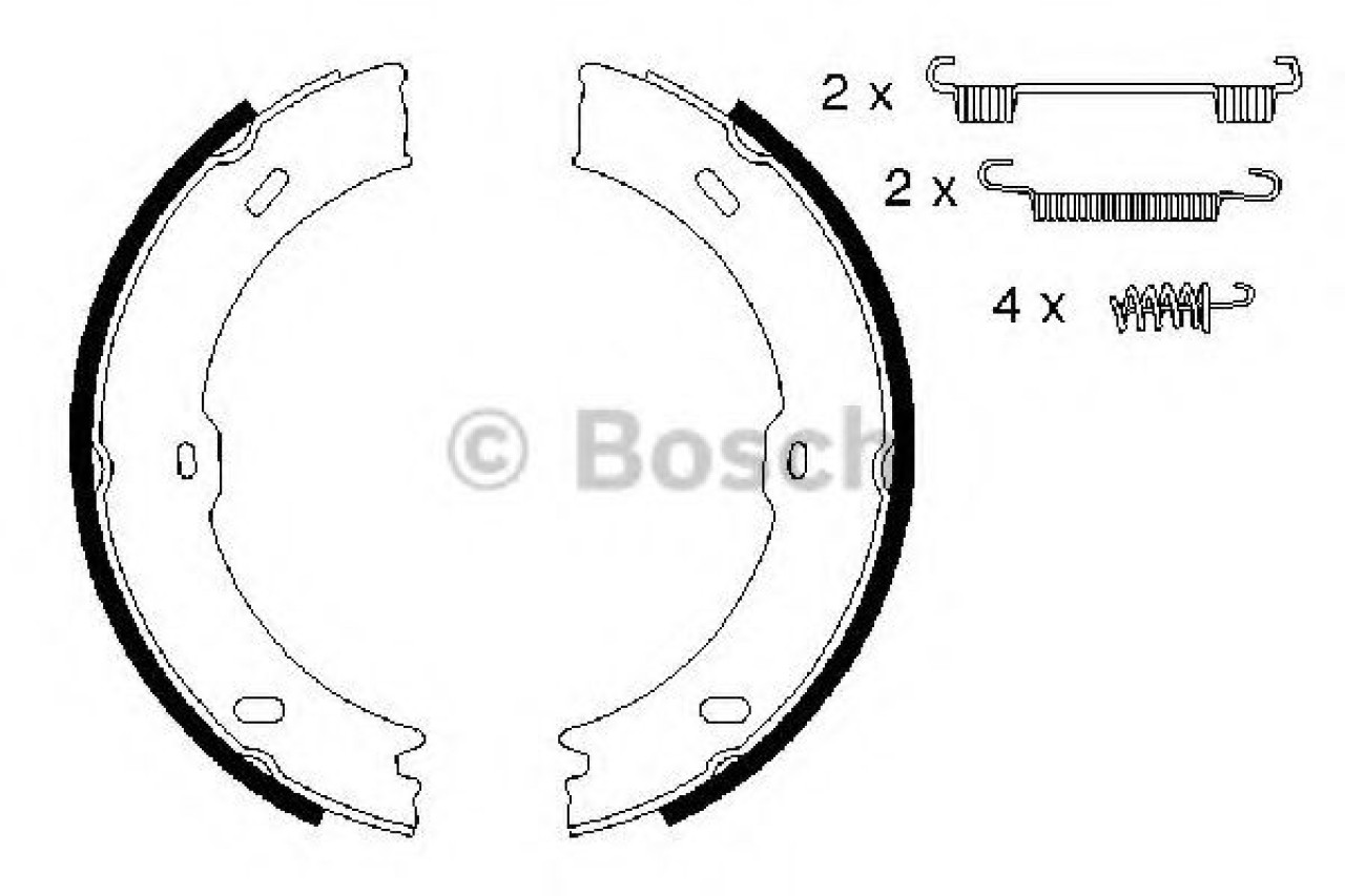 Set saboti frana, frana de mana VW CRAFTER 30-50 caroserie (2E) (2006 - 2016) BOSCH 0 986 487 720 piesa NOUA