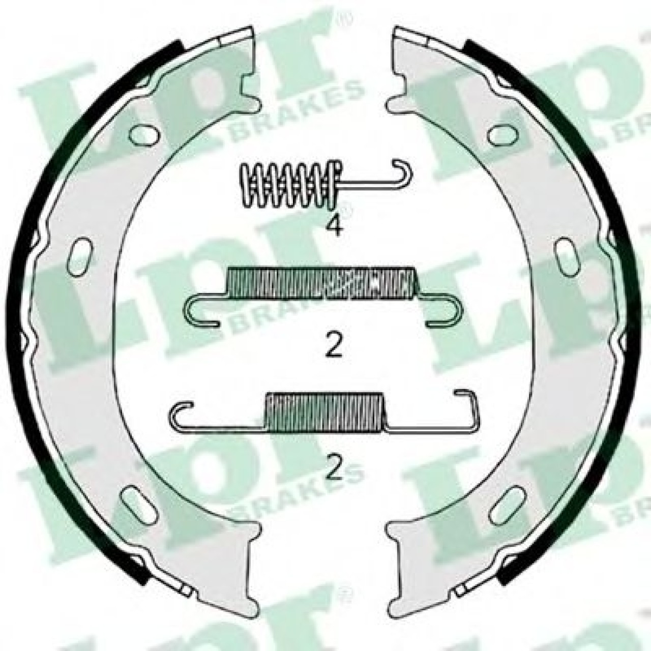 Set saboti frana, frana de mana VW LT II bus (2DB, 2DE, 2DK) (1996 - 2006) LPR 07959 piesa NOUA