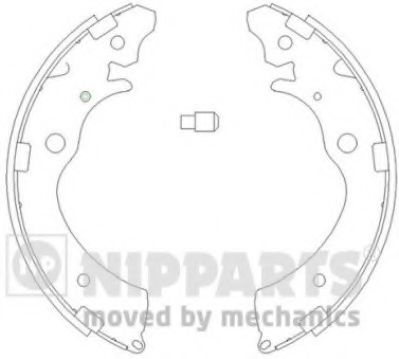 Set saboti frana HONDA CIVIC VII Limuzina (ES) (2000 - 2006) NIPPARTS J3504020 piesa NOUA