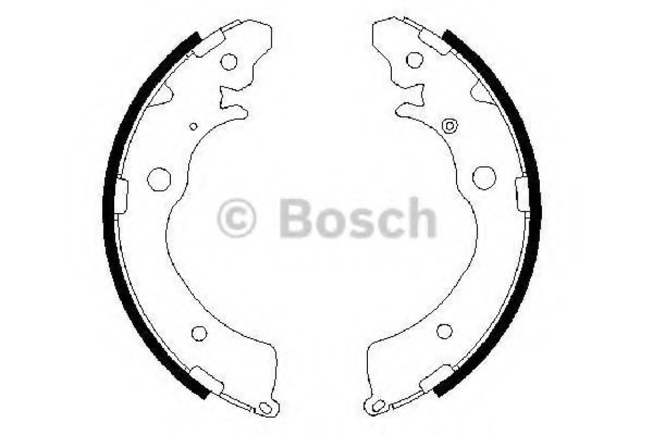 Set saboti frana HONDA CR-V I (RD) (1995 - 2002) BOSCH 0 986 487 440 piesa NOUA