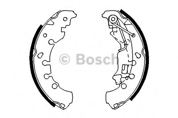 Set saboti frana LANCIA MUSA (350) (2004 - 2012) BOSCH 0 986 487 702 piesa NOUA