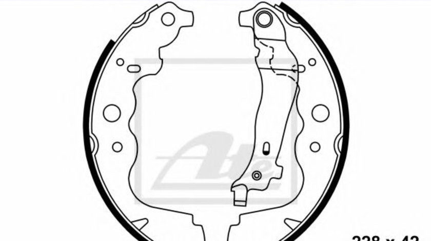 Set saboti frana MERCEDES CITAN Panel Van (415) (2012 - 2016) ATE 03.0137-0496.2 piesa NOUA