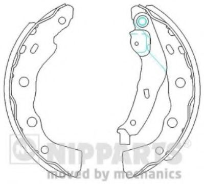 Set saboti frana MITSUBISHI CARISMA limuzina (DA) (1996 - 2006) NIPPARTS J3505034 piesa NOUA