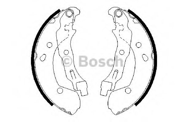 Set saboti frana NISSAN MICRA III (K12) (2003 - 2010) BOSCH 0 986 487 668 piesa NOUA