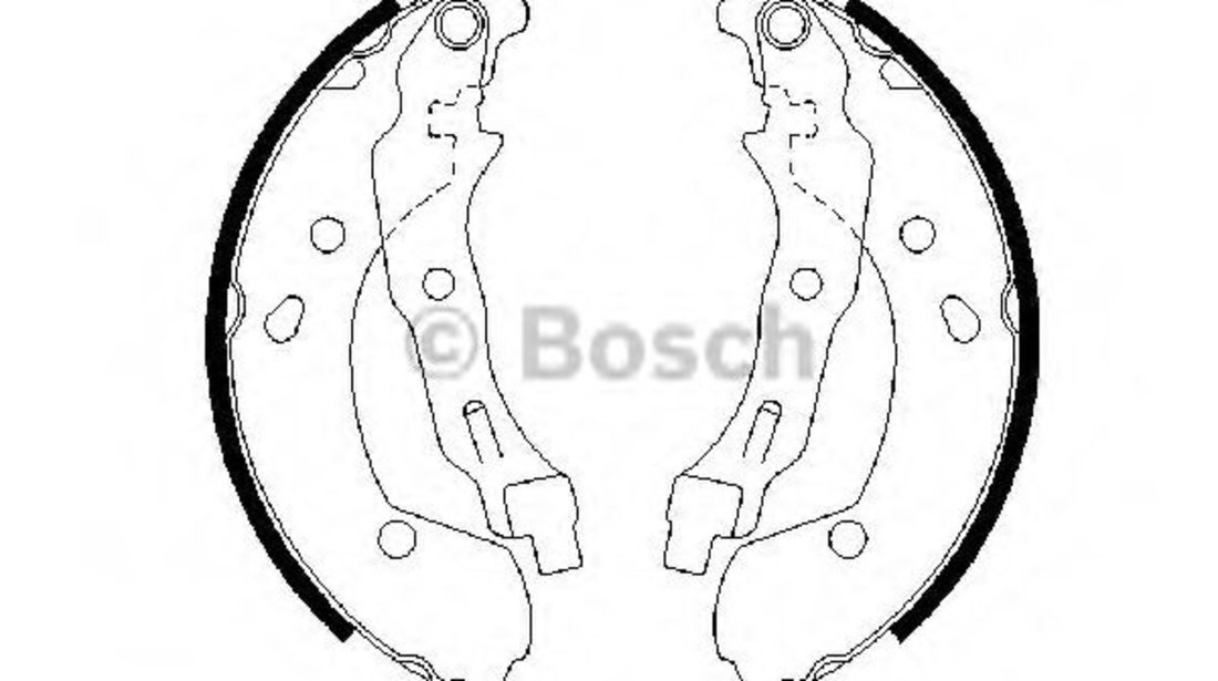 Set saboti frana NISSAN MICRA III (K12) (2003 - 2010) BOSCH 0 986 487 668 piesa NOUA