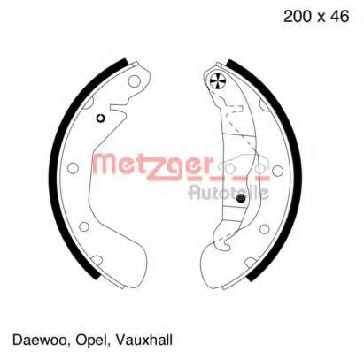 Set saboti frana OPEL ASTRA F Hatchback (53, 54, 58, 59) (1991 - 1998) METZGER MG 564 piesa NOUA