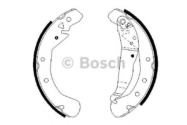 Set saboti frana OPEL COMBO Tour (2001 - 2016) BOSCH 0 986 487 658 piesa NOUA