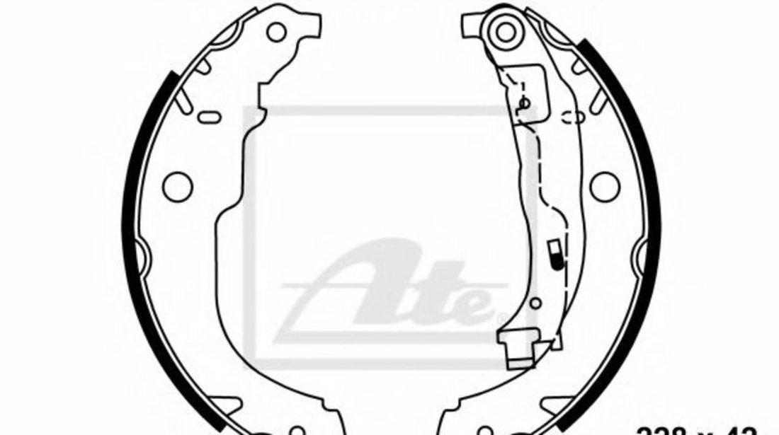 Set saboti frana PEUGEOT 207 (WA, WC) (2006 - 2016) ATE 03.0137-0491.2 piesa NOUA