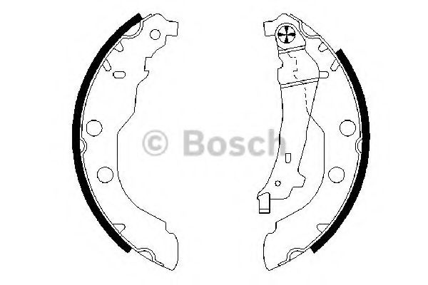 Set saboti frana PEUGEOT 406 Estate (8E/F) (1996 - 2004) BOSCH 0 986 487 549 piesa NOUA