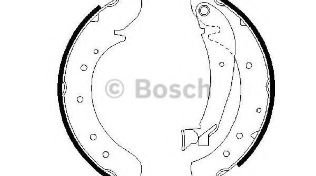 Set saboti frana PEUGEOT BOXER bus (230P) (1994 - 2002) BOSCH 0 986 487 522 piesa NOUA