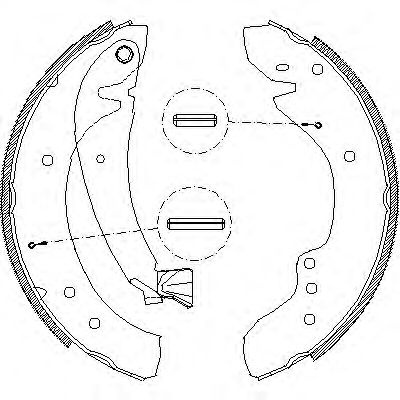 Set saboti frana PEUGEOT BOXER platou / sasiu (ZCT) (1994 - 2002) REMSA 4718.00 piesa NOUA