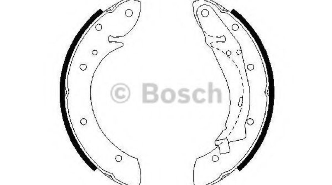 Set saboti frana PEUGEOT PARTNER caroserie (5) (1996 - 2012) BOSCH 0 986 487 552 piesa NOUA