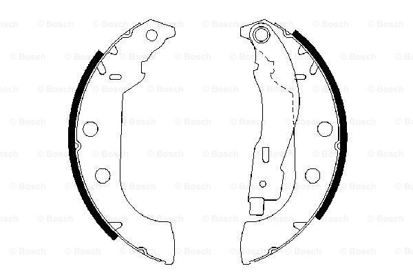 Set saboti frana puntea spate (0986487567 BOSCH) Citroen,PEUGEOT