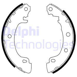 Set saboti frana puntea spate (LS1724 DELPHI) RENAULT