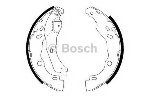 Set saboti frana RENAULT CLIO IV Grandtour (2013 - 2016) BOSCH 0 986 487 627 piesa NOUA