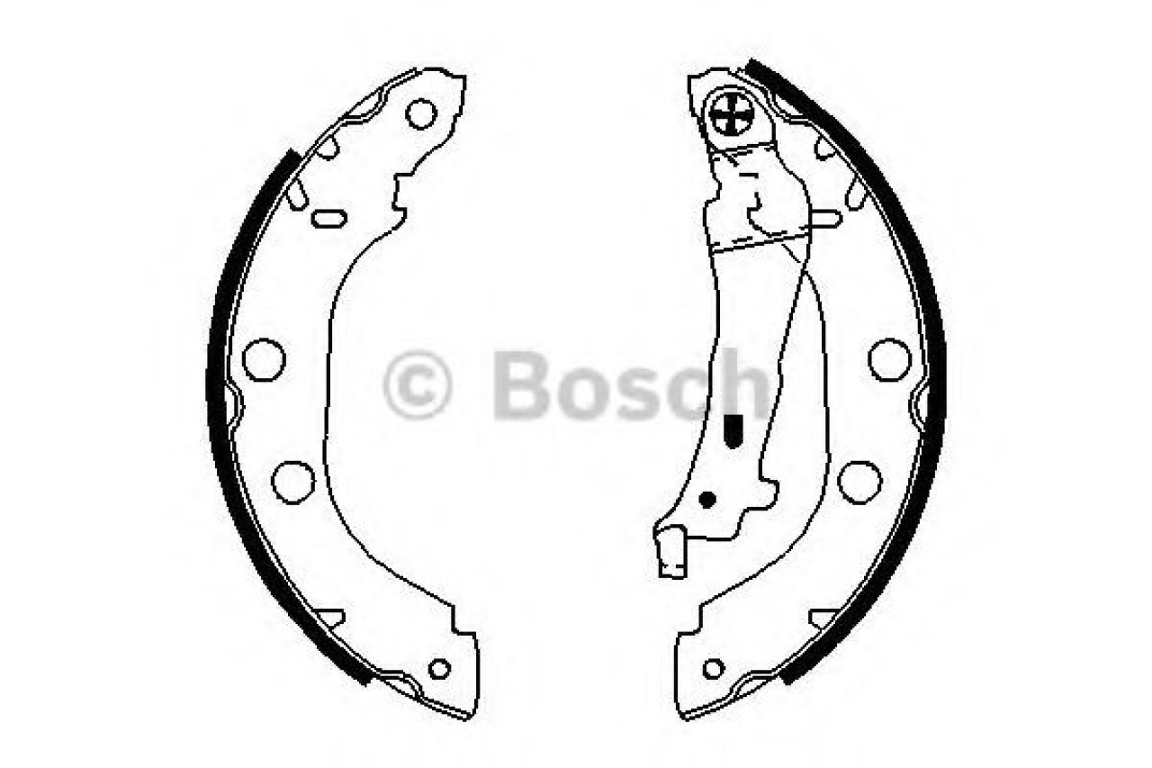 Set saboti frana RENAULT KANGOO Express (FC0/1) (1997 - 2007) BOSCH 0 986 487 699 piesa NOUA