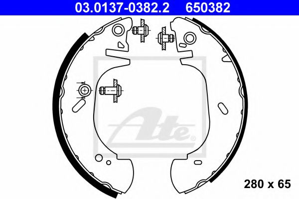 Set saboti frana RENAULT MASTER II caroserie (FD) (1998 - 2010) ATE 03.0137-0382.2 piesa NOUA