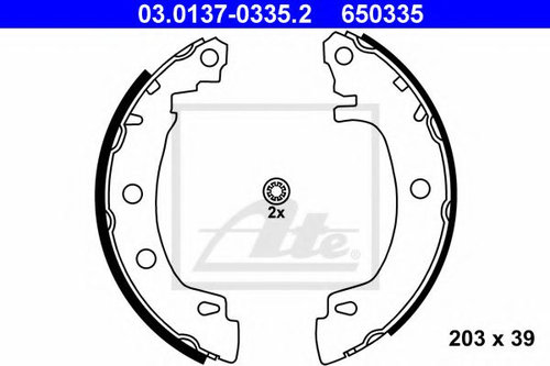 Set saboti frana RENAULT MEGANE I (BA0/1) (1995 - 2004) ATE 03.0137-0335.2 piesa NOUA