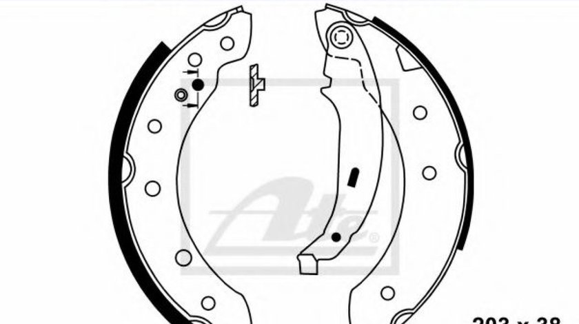 Set saboti frana RENAULT SYMBOL II (LU1/2) (2008 - 2013) ATE 03.0137-0312.2 piesa NOUA