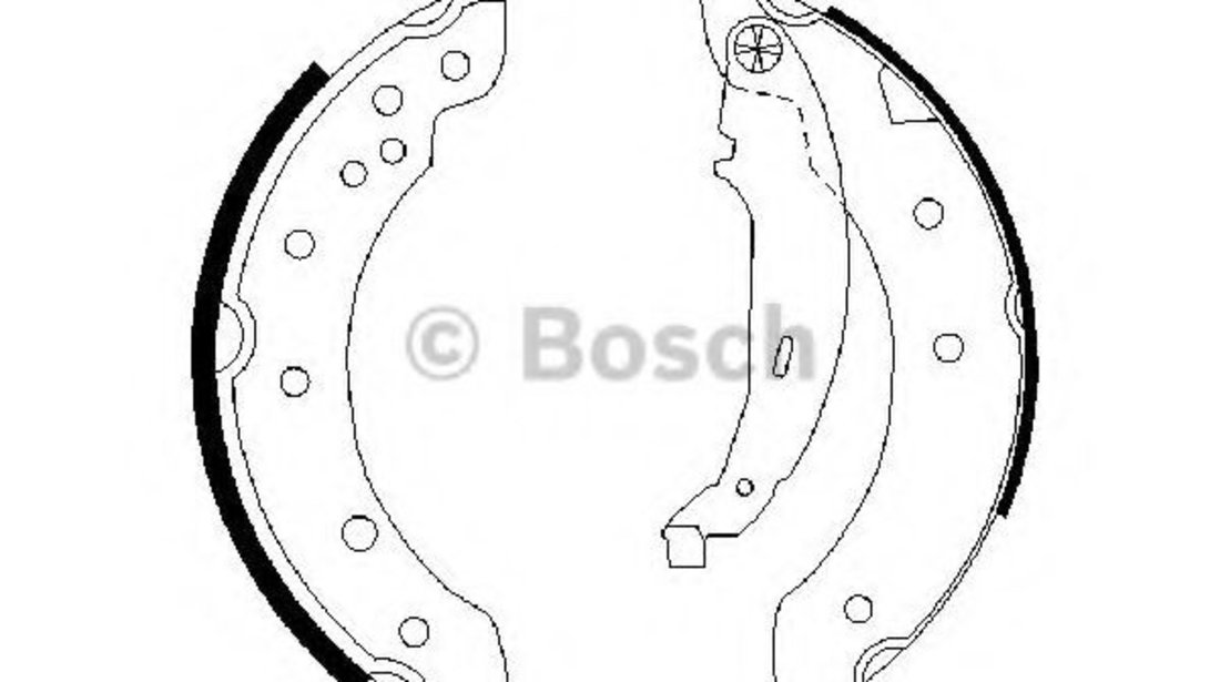 Set saboti frana RENAULT SYMBOL II (LU1/2) (2008 - 2013) BOSCH 0 986 487 585 piesa NOUA