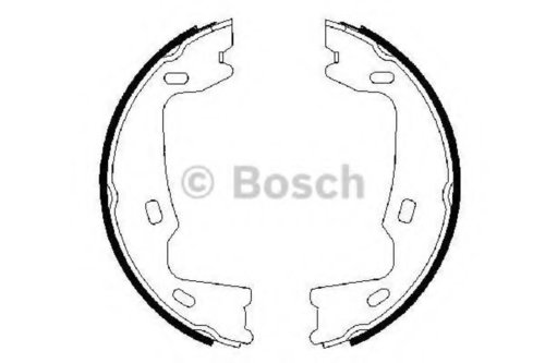 Set saboti frana SAAB 9-5 Combi (YS3E) (1998 - 2009) BOSCH 0 986 487 214 piesa NOUA