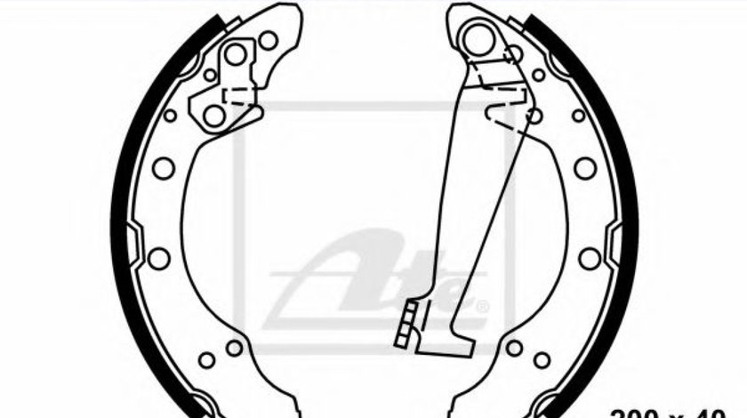 Set saboti frana SEAT AROSA (6H) (1997 - 2004) ATE 03.0137-0268.2 piesa NOUA