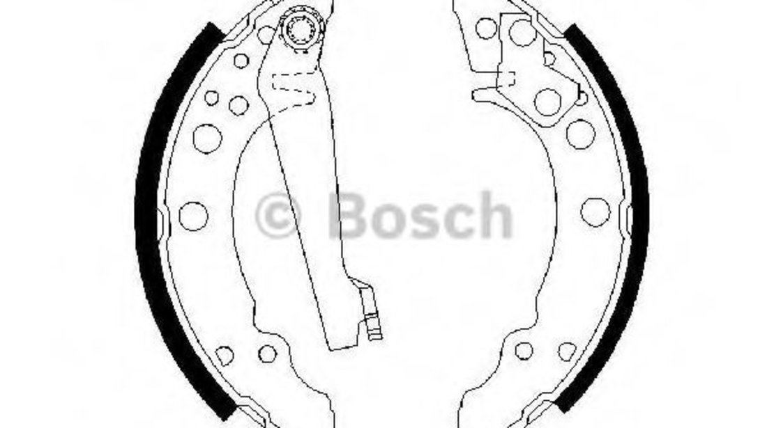 Set saboti frana SEAT AROSA (6H) (1997 - 2004) BOSCH 0 986 487 002 piesa NOUA