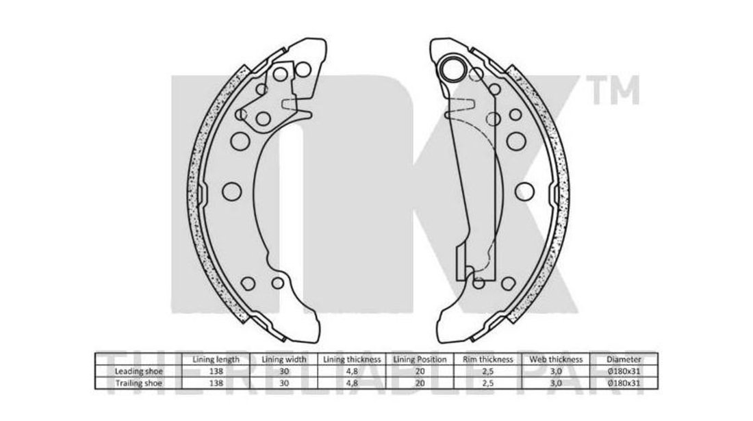 Set saboti frana Seat SEAT IBIZA Mk II (6K1) 1993-1999 #2 03013701262