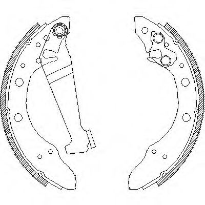 Set saboti frana SKODA FABIA I Limuzina (6Y3) (1999 - 2007) REMSA 4046.01 piesa NOUA