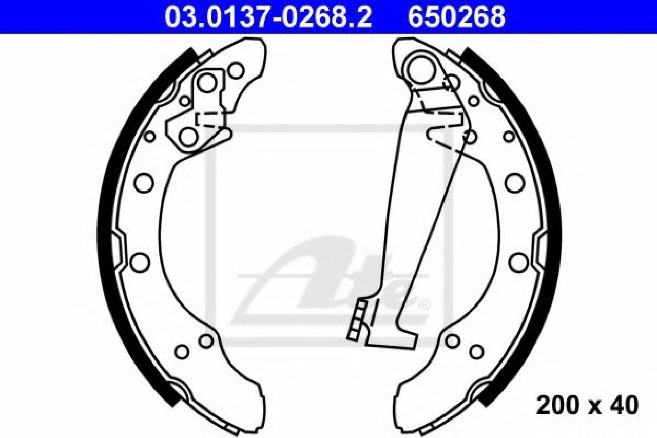 Set saboti frana SKODA FABIA II (2006 - 2014) ATE 03.0137-0268.2 piesa NOUA