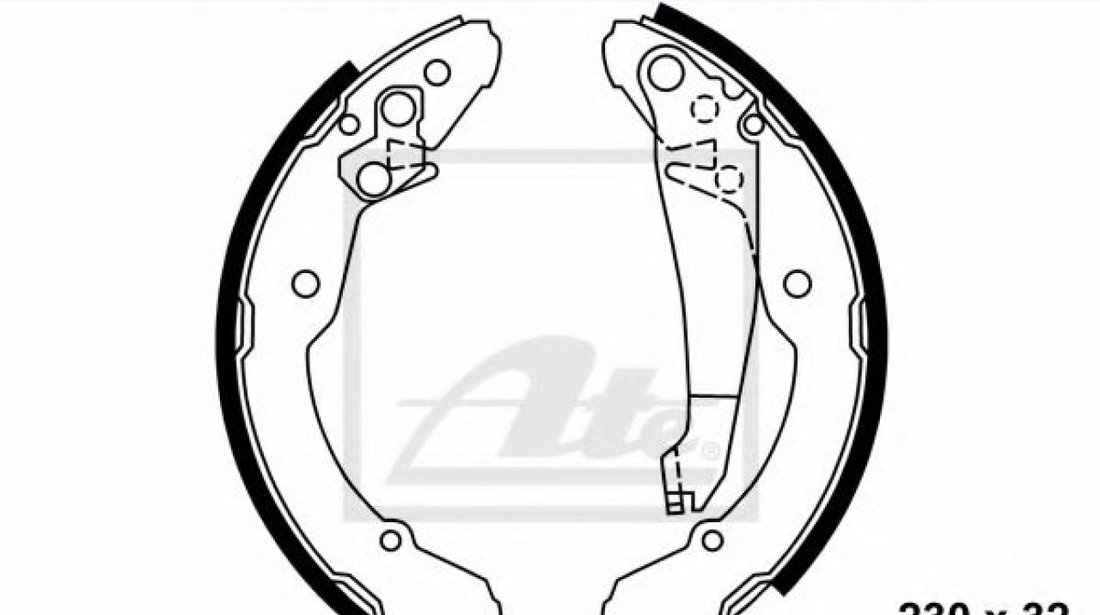 Set saboti frana SKODA OCTAVIA I (1U2) (1996 - 2010) ATE 03.0137-0357.2 piesa NOUA