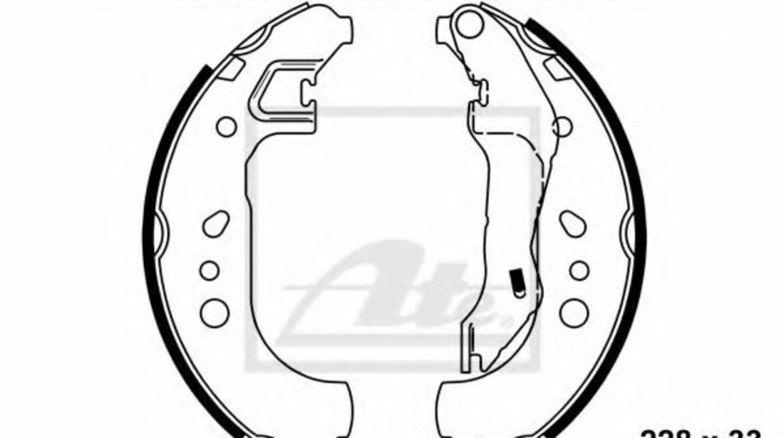 Set saboti frana SKODA ROOMSTER Praktik (5J) (2007 - 2015) ATE 03.0137-0521.2 piesa NOUA