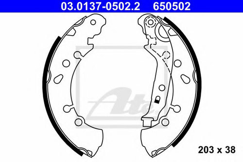 Set saboti frana TOYOTA YARIS (P9) (2005 - 2013) ATE 03.0137-0502.2 piesa NOUA