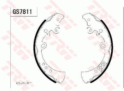 Set Saboti Frana Trw Toyota GS7811