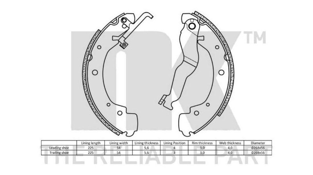 Set saboti frana Volkswagen VW TRANSPORTER Mk IV platou / sasiu (70XD) 1990-2003 #2 01919549