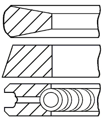 Set segmenti piston (0887920000 GOETZE ENGINE) DAEWOO,HOLDEN,OPEL,VAUXHALL