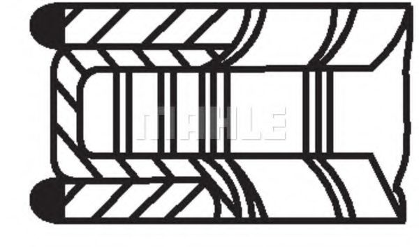 Set segmenti piston CITROEN BERLINGO caroserie (M) (1996 - 2016) MAHLE ORIGINAL 040 02 N0 piesa NOUA