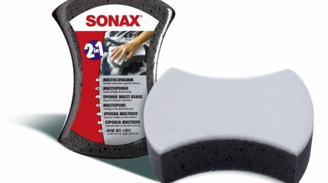 Set Sonax Sampon Auto Concentrat + Ceara 1L 313341 + Sonax Burete Polish Aplicator 417300 + Sonax Burete Spalare Auto 2 in 1 428000