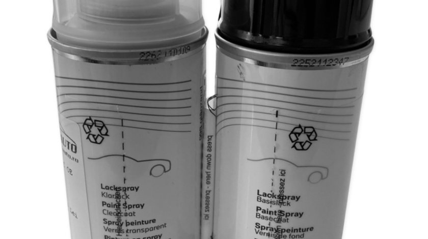 Set Spray Vopsea + Lac Oe Bmw Negru Black U668 150ML 51915A55B65