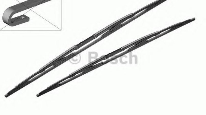 Set stergator parbriz AUDI A4 Cabriolet (8H7, B6, 8HE, B7) (2002 - 2009) BOSCH 3 397 001 909 piesa NOUA