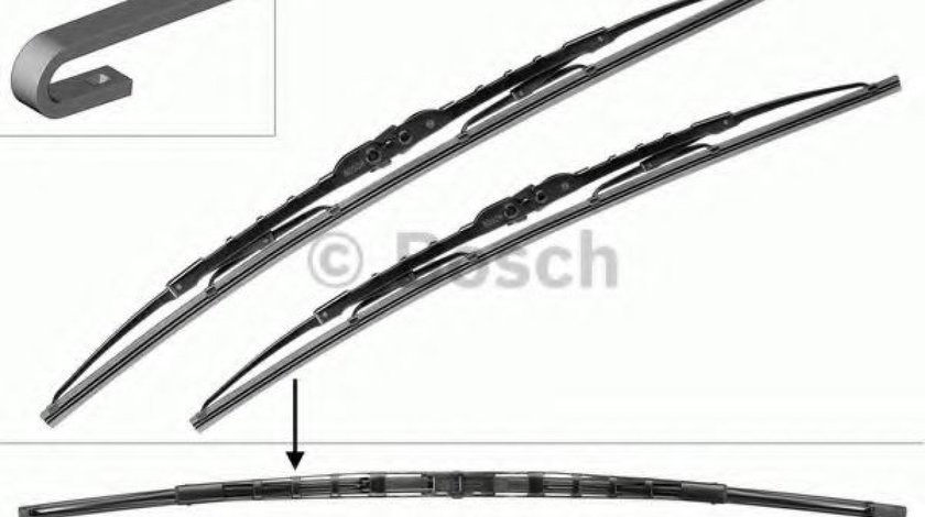 Set stergator parbriz AUDI TT (8N3) (1998 - 2006) BOSCH 3 397 001 682 piesa NOUA