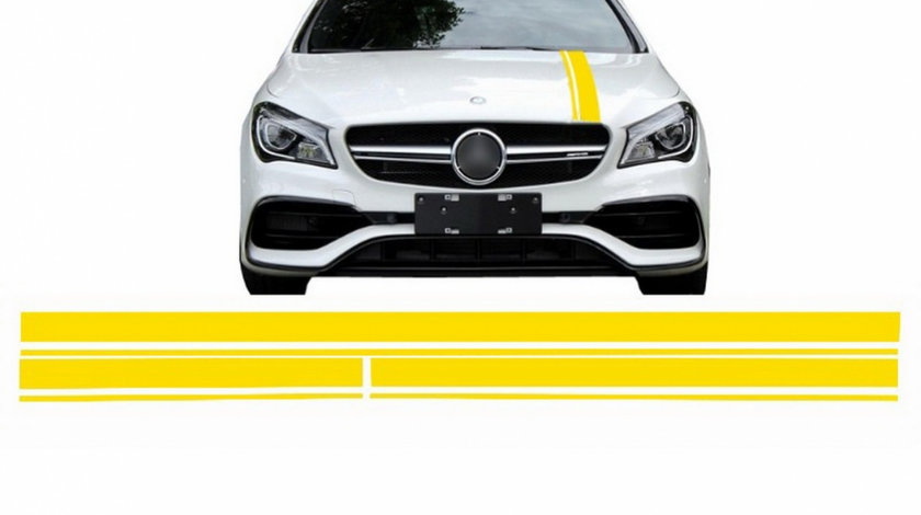 Set Stickere Galben Mat compatibil cu MERCEDES CLA W117 C117 X117 (2013-2016) A Class W176 (2012-2018) STICKERMBHYE